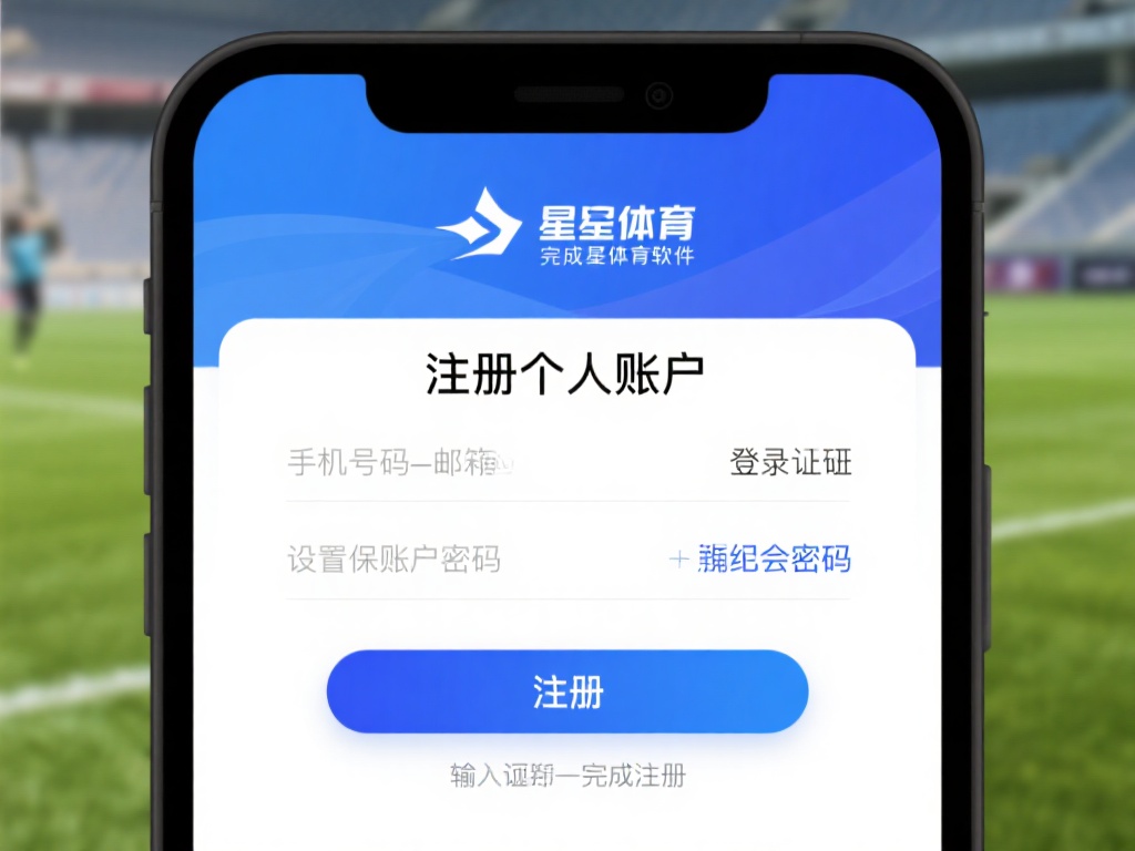 完成星空体育软件的下载后，第一步便是注册个人账户。
