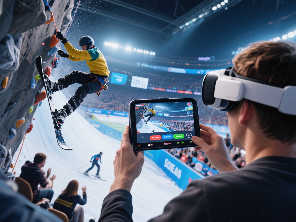 例如，虚拟现实技术的应用让用户足不出户就能体验滑雪